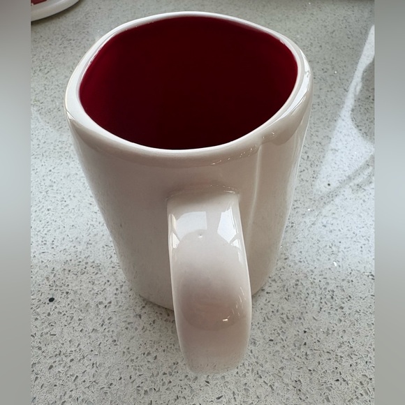 Rae Dunn HOT STUFF white and red NWT ceramic 16 ounce mug - Picture 4 of 5